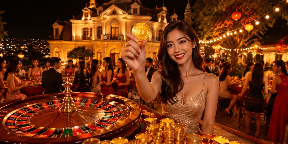 Bàn roulette casino náo nhiệt tại chợ đêm Đà Lạt