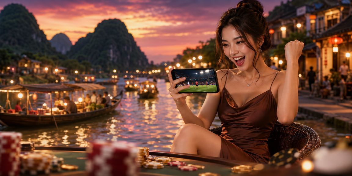Người chơi tại Ninh Bình dùng app d2f trên điện thoại
